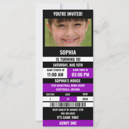 Convite de Aniversário de Bilhete de Basquete, Jog