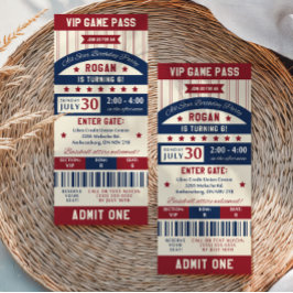 Convite de aniversário de Bilhete de Beisebol