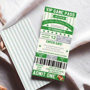 Convite de Aniversário de Bilhete de Futebol