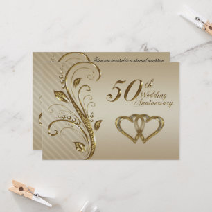 Convite de Aniversário de Bodas de Ouro