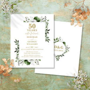 Convite de Aniversário de Bodas de Ouro de 50 anos