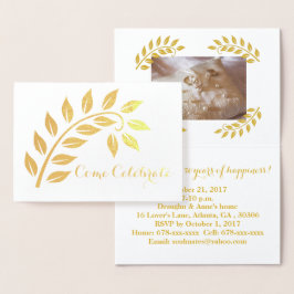 Convite de Aniversário de Bodas de Ouro Personaliz