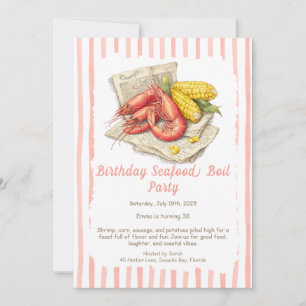 Convite de Aniversário de Boil de Frutos do Mar – 