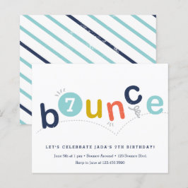 Convite de Aniversário de Bounce de Orçamento