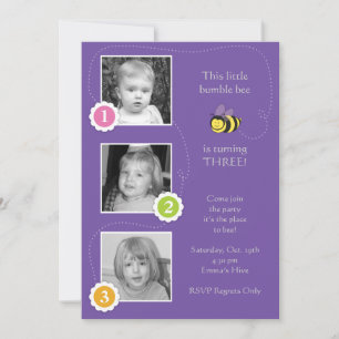 Convite de Aniversário de Bumble Bee