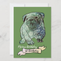 Convite de Aniversário de Cachorrinho Buldogue Bul