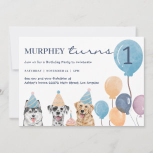 Convite de Aniversário de Cachorro