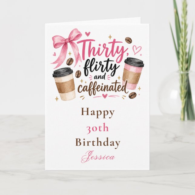 Convite de Aniversário de Café (Frente)