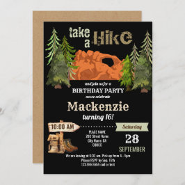 Convite de aniversário de caminhada