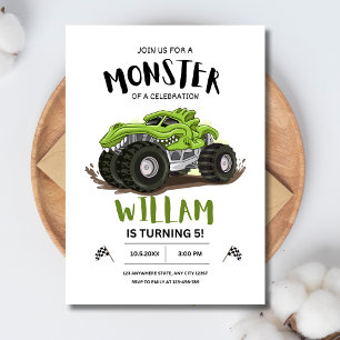 Convite de Aniversário de Caminhão Monstro, Convit