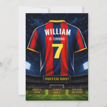 Convite de Aniversário de Camisa de Futebol