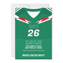 Convite de Aniversário de Camisa de Futebol Person