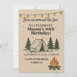 Convite de Aniversário de Campfire