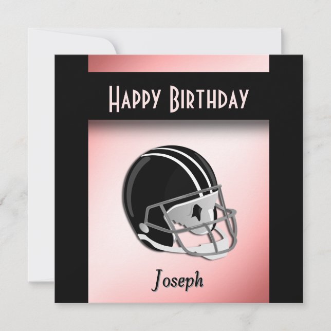 Convite de aniversário de Capacete de Futebol (Frente)