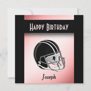 Convite de aniversário de Capacete de Futebol