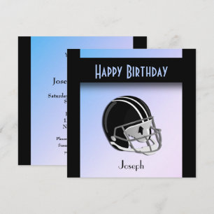 Convite de aniversário de Capacete de Futebol