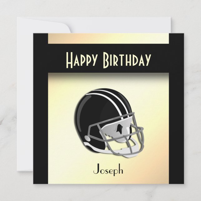 Convite de aniversário de Capacete de Futebol (Frente)