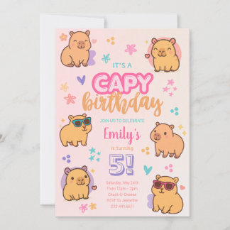 Convite de Aniversário de Capivara