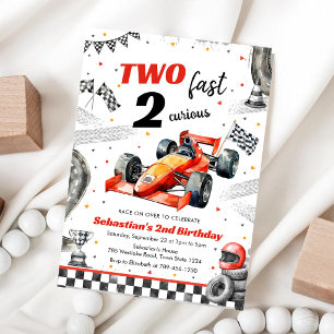 Convite de Aniversário de Carro de Corrida 2 Rápid