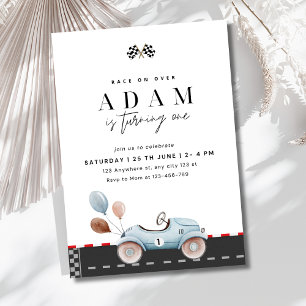 Convite de Aniversário de Carro de Corrida, Aniver