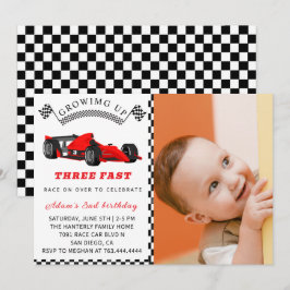 Convite de Aniversário de Carro de Corrida – Menin