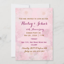 Convite de Aniversário de Casamento