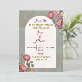 Convite de Aniversário de Casamento