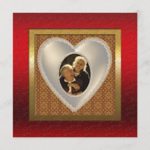 Convite de Aniversário de Casamento com Foto Perso