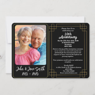 Convite de Aniversário de Casamento de 10ª Tin Per