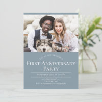 Convite de Aniversário de Casamento de 1 Ano com F