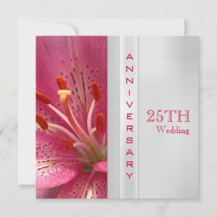Convite de Aniversário de Casamento de 25 Anos