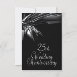 Convite de Aniversário de Casamento de 25 Anos com