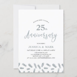 Convite de Aniversário de Casamento de 25 anos em 