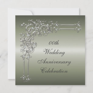 Convite de Aniversário de Casamento de 25 Anos Per