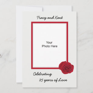 Convite de Aniversário de Casamento de 25 Anos Pra