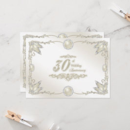 Convite de Aniversário de Casamento de 30 Anos
