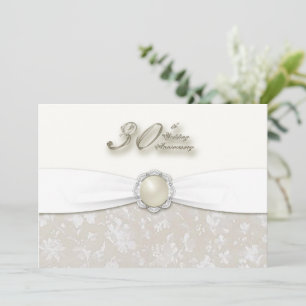 Convite de Aniversário de Casamento de 30 Anos