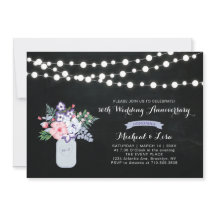 Convite de Aniversário de Casamento de 30 anos em 