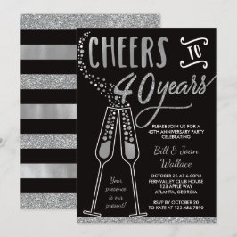 Convite de Aniversário de Casamento de 40 Anos, Br