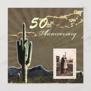 convite de aniversário de casamento de 50 anos com