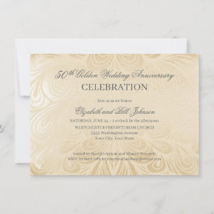 Convite de Aniversário de Casamento de 50 Anos Dou