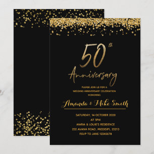 Convite de Aniversário de Casamento de 50 anos Ele