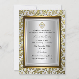 Convite de Aniversário de Casamento de 50 anos em