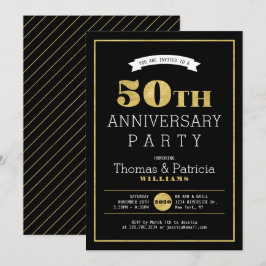 Convite de Aniversário de Casamento de 50 Anos em