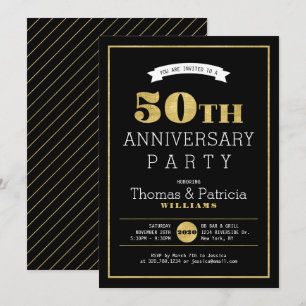 Convite de Aniversário de Casamento de 50 Anos em 