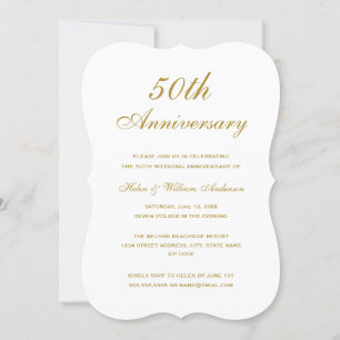 Convite de Aniversário de Casamento de 50 Anos em 