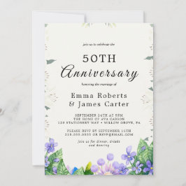 Convite de Aniversário de Casamento de 50 anos Lil