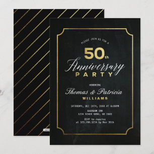 Convite de Aniversário de Casamento de 50 Anos Typ