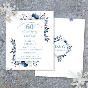Convite de Aniversário de Casamento de 60 Anos com