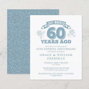 Convite de Aniversário de Casamento de 60 Anos com